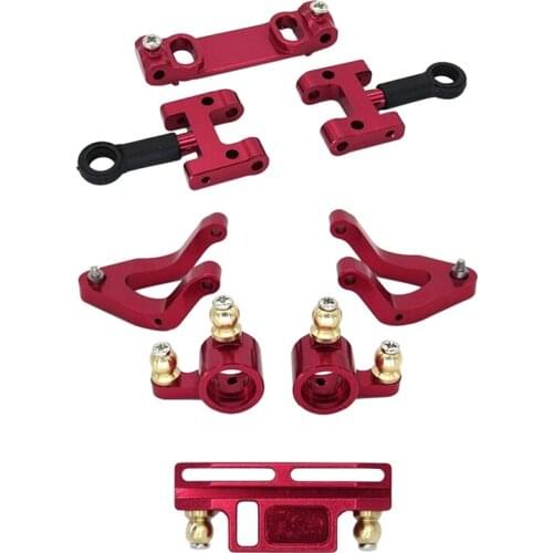 For WPL D12 1/10 RC Truck Car Upgrade Parts Metal Upper Lower Swing Arm Steering Cup Knuckle Set Accessories
