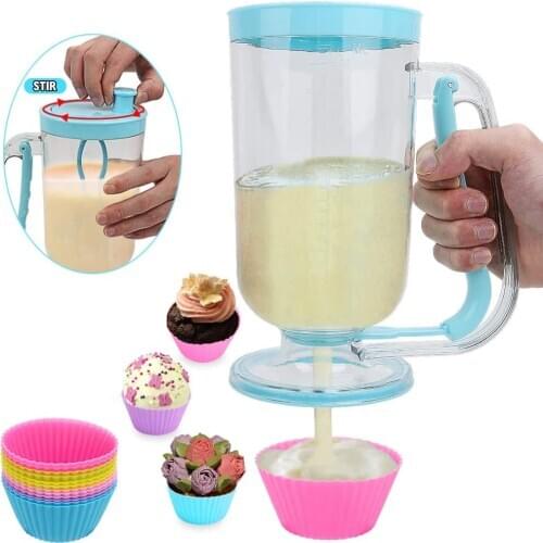 2-in-1 Pancake/Batter/Cupcake Dispenser-Perfect Baking Tool for Cupcakes,Pancakes,Muffins,Crepes,Cakes,Waffles and Any Baked