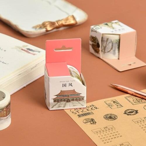 Boxed Washi Tape Five Country Japanese Paper 5m Masking Tape Scrapbooking Planner Adhesive Diy Decoration Stationery