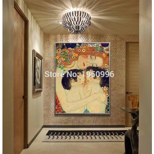Mother And Child Handpainted Impression Of Figure Painting Home Hotel European Classical Abstract Decorative Oil Painting