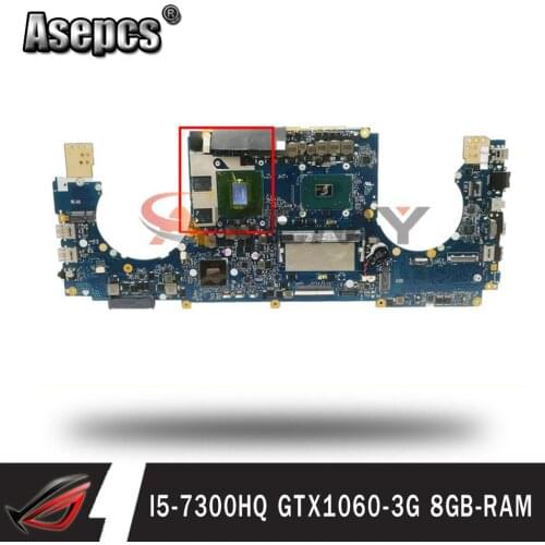 Akemy GL502VMK Laptop Motherboard for ASUS ROG GL502VMK GL502VML GL502VM Laptop Motherboard HM170 8GB-RAM I5-7300HQ GTX1060-3G