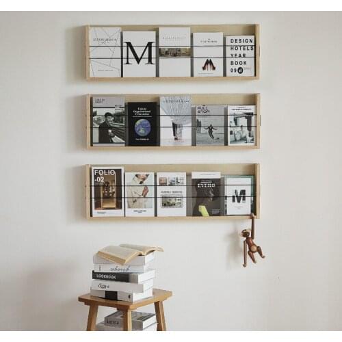 GY Wall Hanging Book Shelf Wall Hanging Magazine Storage Rack Bedroom Wall Storage Rack Living Room Wall Bookshelf