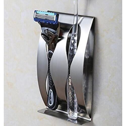 1*Toothbrush Holder Double/Three Hole Bathroom Stainless Steel Wall Mounted Toothbrush Holders New