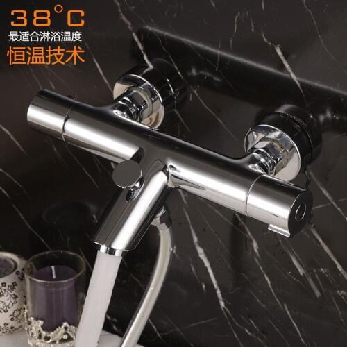 German export copper bathtub faucet installed thermostatic valve faucet shower set temperature control valve