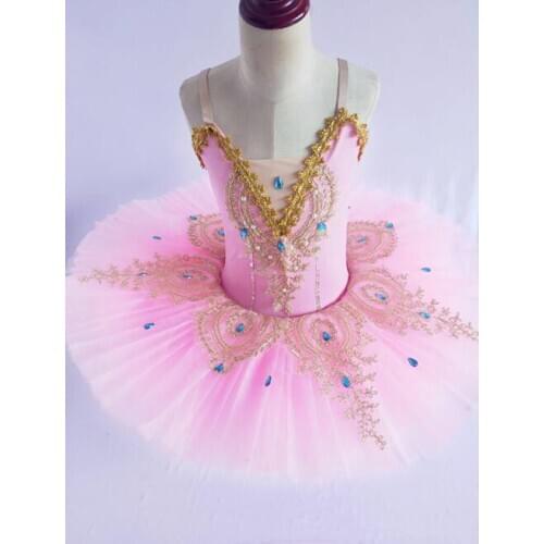 New Children Girls Swan Lake Costume Professional Ballet Tutu Kid Ballerina Dress Ballet Leotards For Women Shiny Dancewear