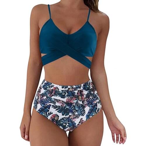 New Stylish Sexy Bathing Suit Two Piece Backless Polyester Padded Bra Briefs Swimwear Set for Beach Wear