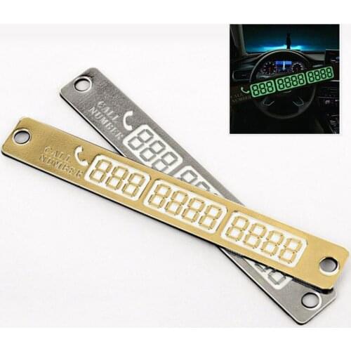 Car Parking Plate Luminous Sucker Phone Number Card Notification Accessories Car Parking Number Plate