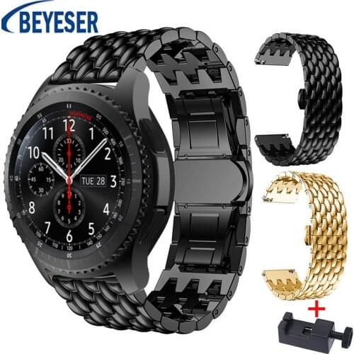22mm Dragon Stainless steel watch Strap for Samsung galaxy Watch 46mm /Gear S3 Straps replacement watch Band wristband