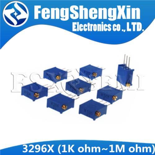 10pcs 3296 3296X series resistanceohm Trimpot Trimmer Potentiometer 1K 2K 5K 10K 20K 50K 100K 200K 500K 1M ohm 100R 200R 500R