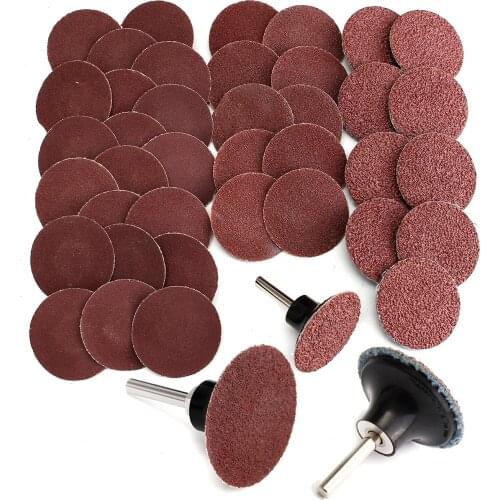 40/80/120/240 Grits 2" Roloc 40+1 Mix Type R Sanding Disc Abrasive Mandrel Lock Sanding Disc For General Polishing Sanding Pad