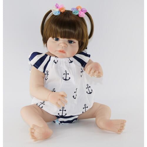 DollMai bonecas reborn corpo de silicone 23"57cm reborn baby olls toys gift can bathe newborn girl doll reborn