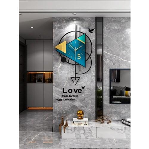Nordic silent hanging wall net red wall clock living room creative household fashion clock modern simple luxury decorative clock