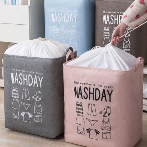 Foldable Water-Proof Laundry Basket for Dirty Clothes for kids baby Toys canvas large storage hamper kids baby Home Organizer