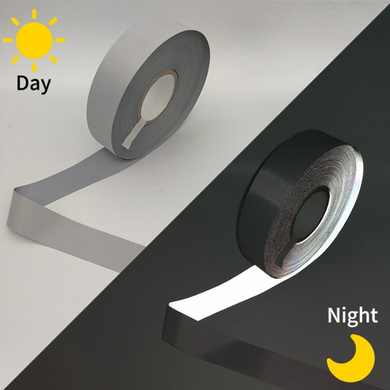 High Vsibility Grade Sew On Reflective Fabric Tape For Clothing Cap Bag For Visibility Safety Use Eflective Material