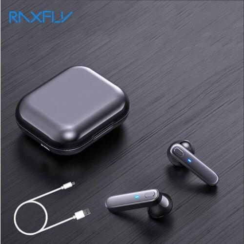 Raxfly TWS Bluetooth-compatible 5.0 Earphone Wireless Headphone Deep Bass Stereo Earbuds With Mic Sport Waterproof Touch Headset