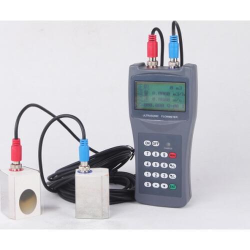 Low cost ultrasonic flow meter with Small Bracket Sensor DN15~DN100 Test Range LCD display ultrasonic liquid flow meter