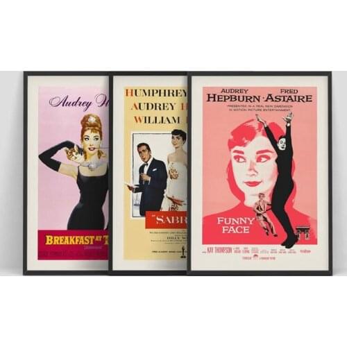British Goddess Actress Canvas Art Print Vintage Movie Posters Classic Retro Art Canvas Painting Wall Pictures Living Room Decor