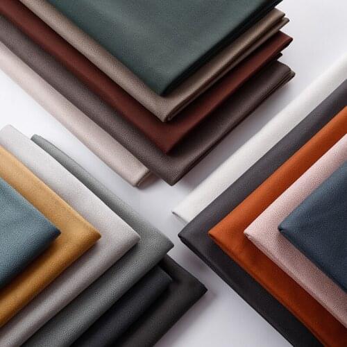 Waterproof Oil Proof Imitation Leather Fabric Upholstery For Sofa Cushion Tablecloths Home Decor Fabric BY Half Meter
