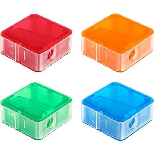 1pcs Transparent Pencil Sharpener Candy Color Childrens Pencil Sharpener Primary School Cute Mini Pencil Sharpener Learning