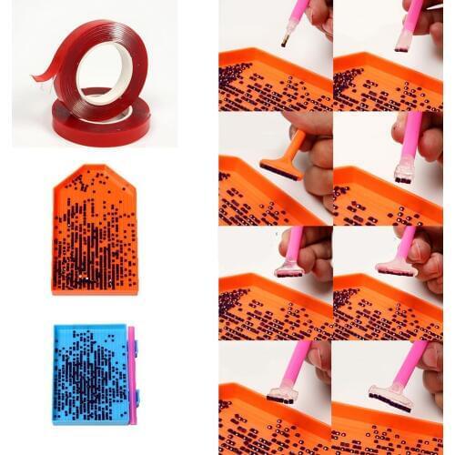 1pc Rhinestone Picture Tape Pen Correction Pen For Sticking Up Rhinestone For Fast Sticking Rhinestone Fast Stick Drill Pen