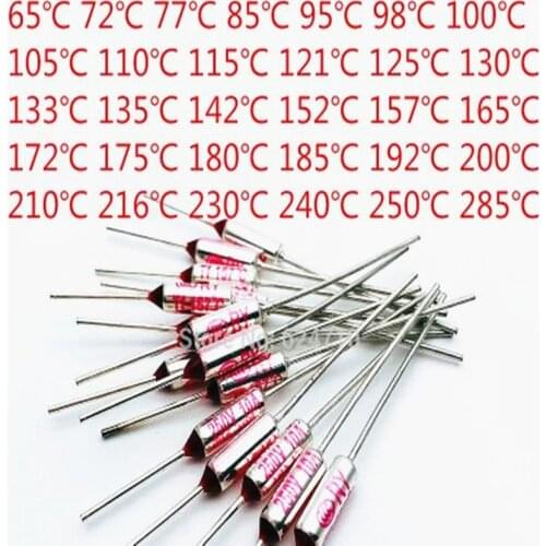 1000PCS RY-175 RY-180 RY-185 RY- degree 250V 10A Metal shell Temperature Fuse Give me a message whcih Temperature you need