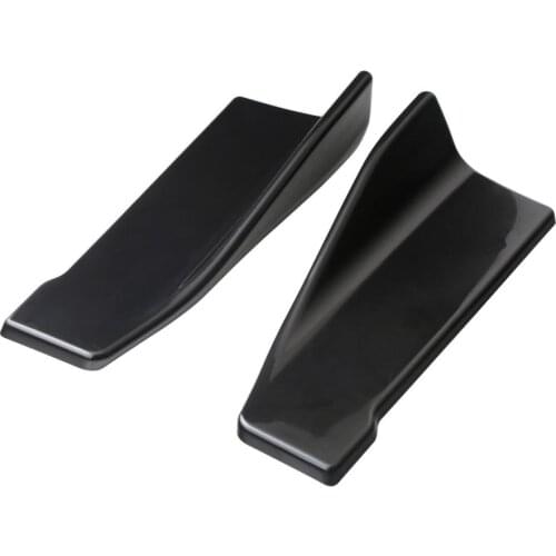 2Pcs Universal Car Rear Bumper Lip Diffuser Splitter Spoiler Scratch Protector Bumper Apron Left Right Bottom Line Spoiler