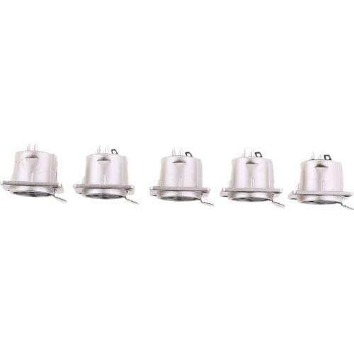 5 X XLR 3-pin Plate Mounting Socket Socket Suitable For Microphones