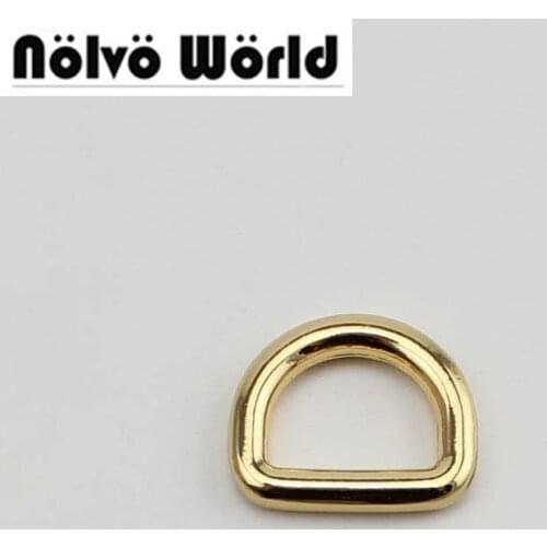 50pcs 4 colors Round Edge 12.7X9.6mm 0.5 inch small welded D Ring for DIY handbags bags strap