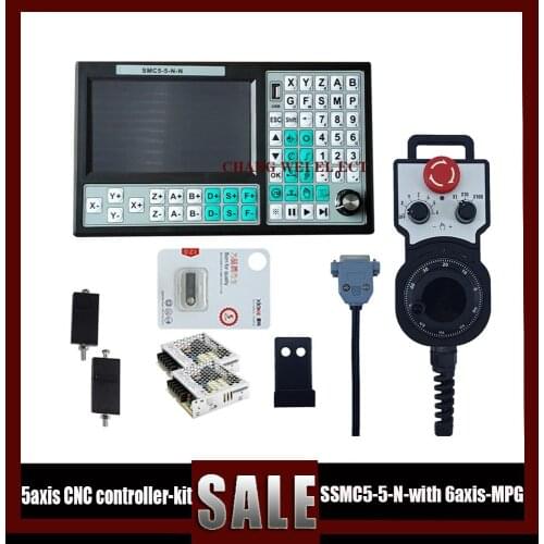 SMC5-5-N-N CNC offline controller, 5 axis group, 500KHz, motion control system + 6 axis, emergency stop handwheel