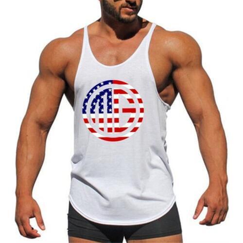 Brand Gym Clothing Bodybuilding Mens Back Tank Top Vest Muscle Fashion Sleeveless Stringer Singlets Fitness Workout Sports Shirt