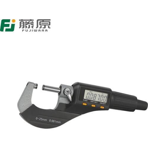 FUJIWARA 0-25cm Digital Display Micrometer External Micrometer 0.001mm Caliper Gauge Measuring Tool