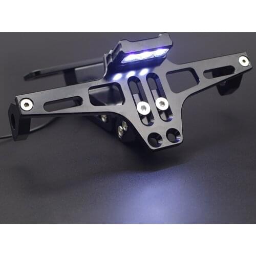 Motorcycle Number Plate Holder License Frame Covers With LED For aprilia rsv sr 50 sr 150 shiver 750 rsv4 rs50 pegaso 650