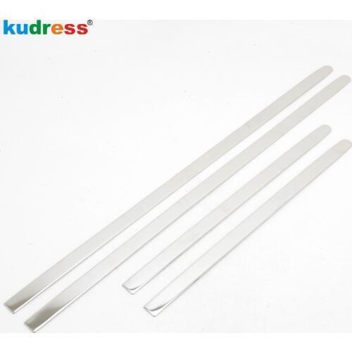 For Nissan Versa 2012-2015 2016 2017 Sedan 4-door Stainless Steel Bottom Side Door Body Moulding Cover Trims Car Accessories