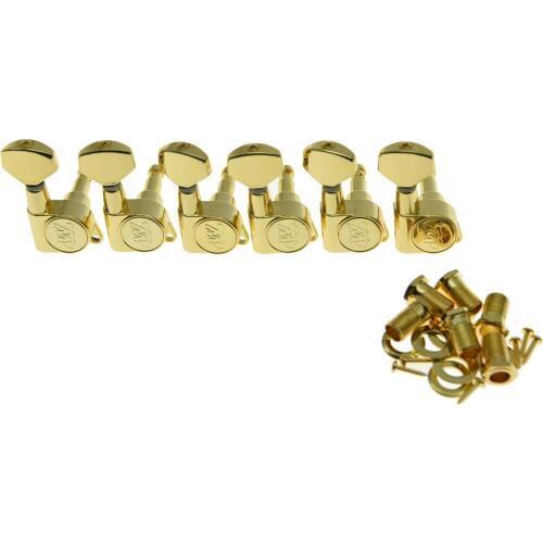 Dopro Wilkinson 6 Inline Gold E-Z LOK Guitar Tuners Guitar Tuning Keys Machine Heads