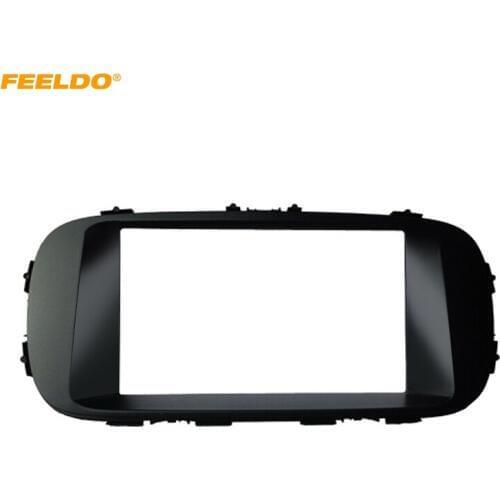 FEELDO Car CD/DVD Radio Fascia Plate Panel Frame for KIA Soul 2014 2DIN Panel Dashboard Trim Mount Installation Kit #FD5173