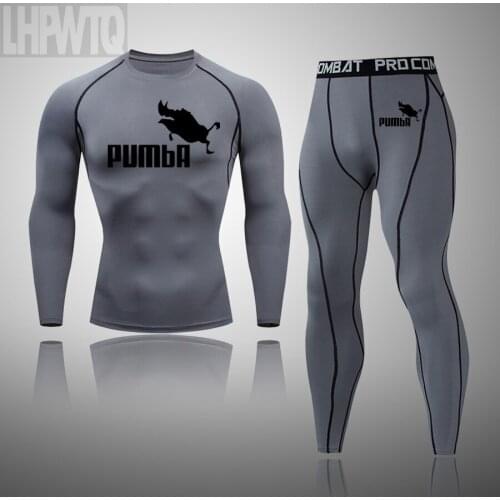 Men Thermal Underwear Set Compression Sports Suits Quick Dry Long Johns Clothing Joggers Training Gym Fitness Running