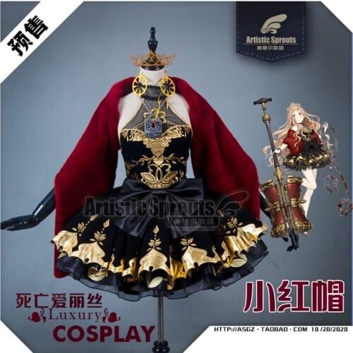 Hot Game SINoALICE Red Riding Hood Cosplay Costume Female Fashion Beautiful Bubble Skirt Halloween Party Role Play Clothing S-XL