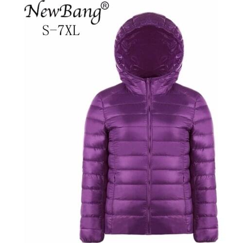 NewBang Brand Plus Size 5XL 6XL Womens Down Coat Ultra Light Down Jacket Women Lightweight Portable WindBreaker Feather Outwear