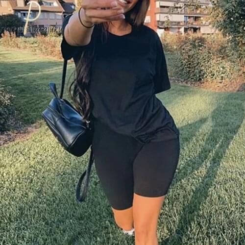 Summer Casual Fashion High Waist Women Clothing Shorts Thin Fitness Biker Shorts Slim Knee-length Bottoms Black Cycling Shorts