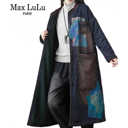 Женские утепленные тренчи Max LuLu China At AliExpress