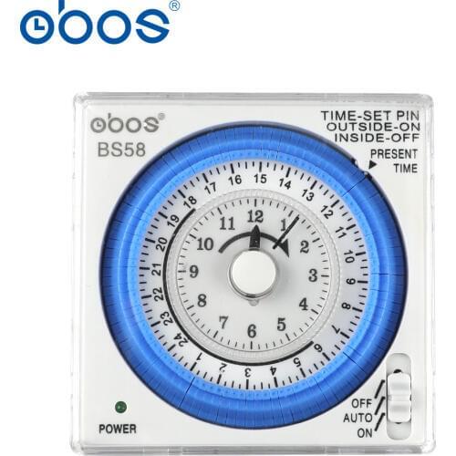 Small body 220V mini mechanical timer switch with 96 times on /off per day minimum setting unit 15 mins free shipping OBOS BRAND