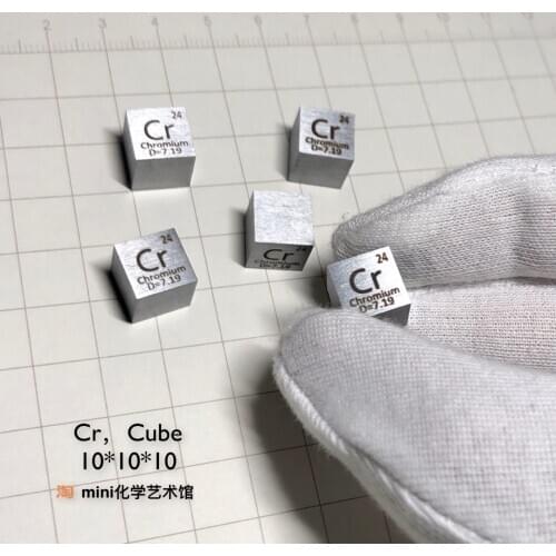 Metal Chromium Periodic Phenotype Cube 10mm 7.3g Cr 99.7 Chromium Cubic Metal Chromium