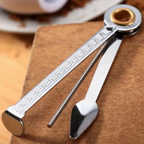 1Pc Smoking Accessories 3 in1 Stainless Steel Smoking Tobacco Pipe Cleaner Cleaning Tool Reamers Tamper Multifunctional
