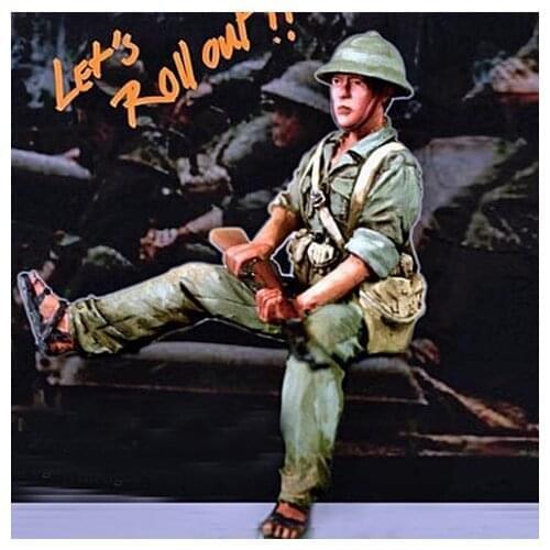 1/35 Vietnam War Vietnamese soldiers kit Figure soldiers GK Military theme of World War II WW2 WWII Uncoated No colour