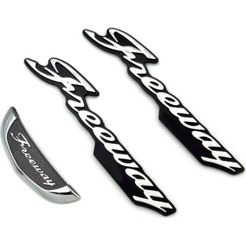 1 Set New Motorcycle Freeway 250 Chrome Sticker Emblem Badge Decals 3D ABS Plastic Tank Wheel Logo For Honda Freeway CH250 MF-03