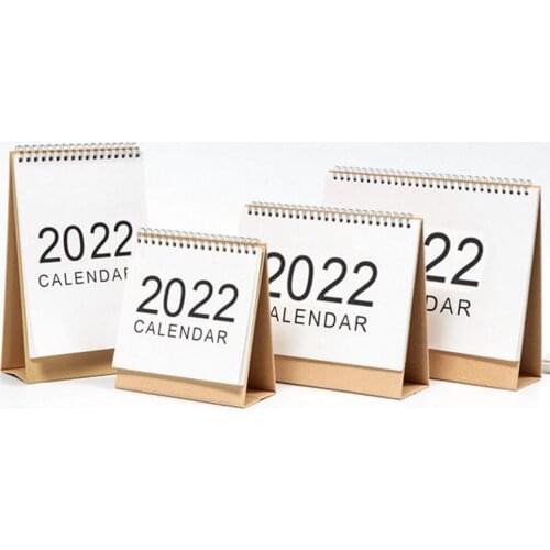 Sep 2021 - Dec 2022 Desk Calendar Standing Flip Desktop Calendar Stand Up Desk Calendar With Strong Twin-Wire Binding