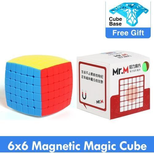 New Sengso Shengshou pillowed 6x6 Magnetic Mr.M 6x6x6 Magic Speed Cubo Magico mr m Professional Puzzle Children Kids Gift Toys