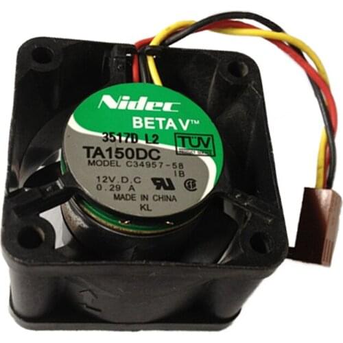 Wholesale Nidec TA150DC C34957-58 DC 12V 0.29A 4028 40x40x28mm 4cm 3 Line Server For Cisco Switch Cooling Fan