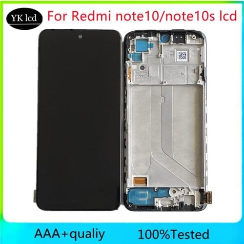Original For Xiaomi Redmi Note 10 LCD M2101K7AI/AG LCD Display Frame Touch Panel Digitizer For Redmi Note 10S M2101K7BG Note10