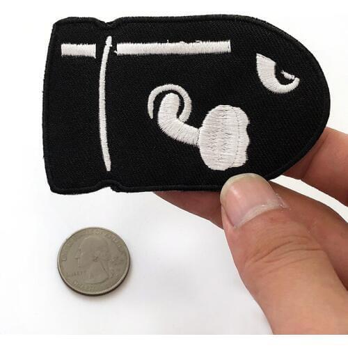 PGY Cartoon Bullet Military Patch Embroidered Patches For Clothing Iron On Patches Shoes Hats Bag Decoration Diy Garment Decor